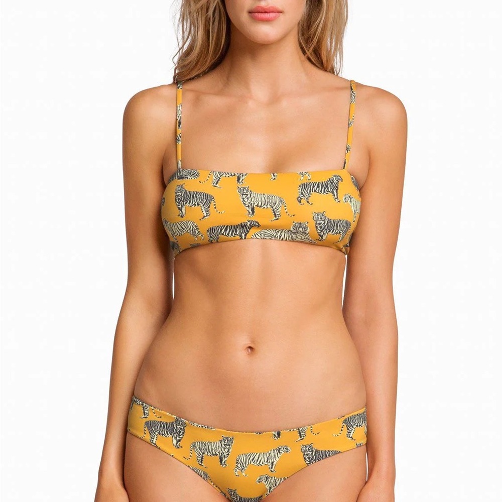 Boys+Arrows Hezeus bandeau top in Cat tiger print - size Small 🐅